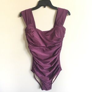 Albion Fit | Deep Purple One-piece Modest Swimsuit